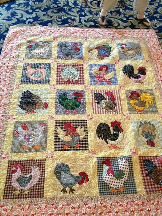 Chicken CLA0710208Q Quilt Blanket