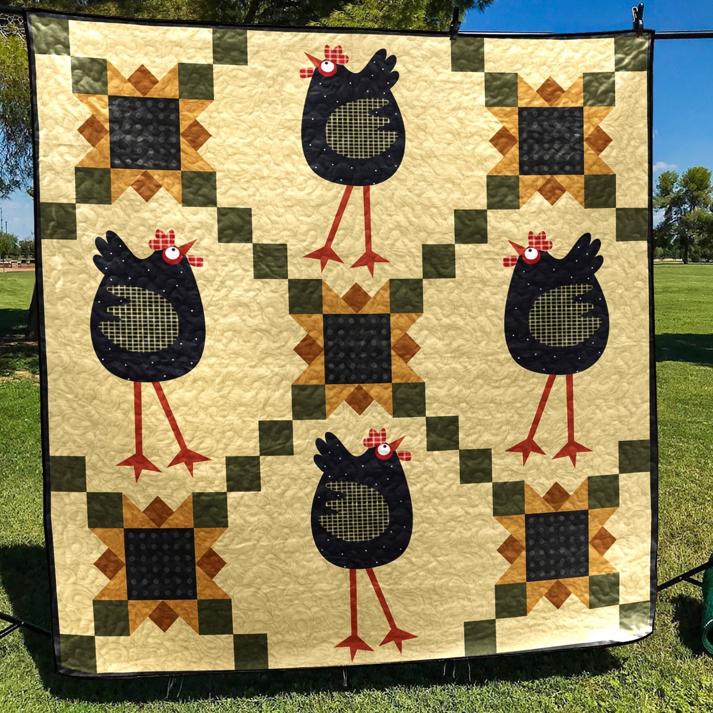 Chicken CLA0710245Q Art Quilt