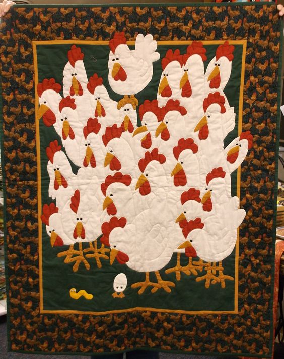 Chicken CLA2810171Q Quilt Blanket