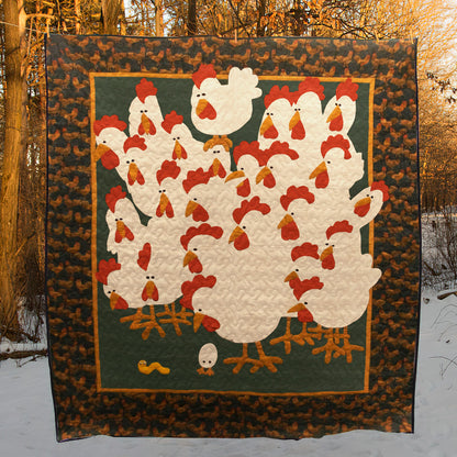 Chicken CLA2810171Q Quilt Blanket