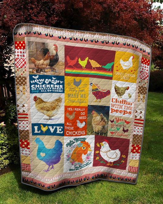 Chicken Chilling With Them TD21110748 Quilt Blanket