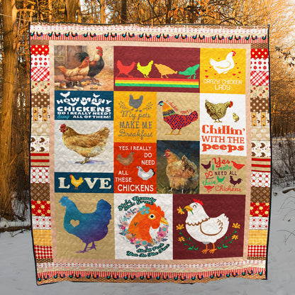 Chicken Chilling With Them TD21110748 Quilt Blanket