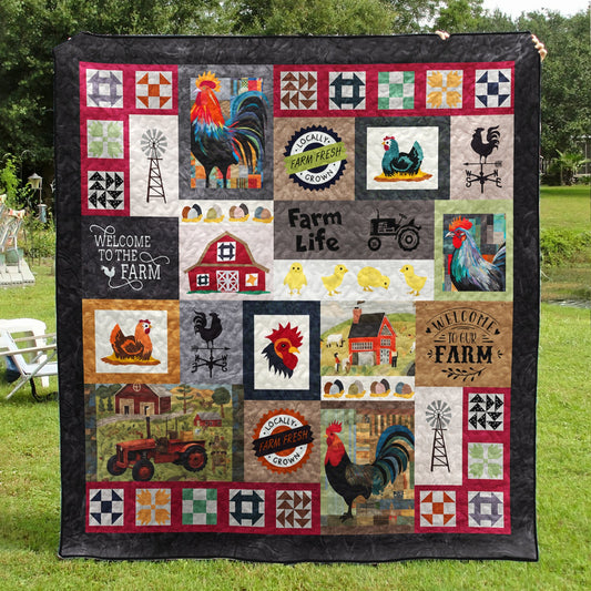 Chicken Farm Life Art Quilt MT250601D