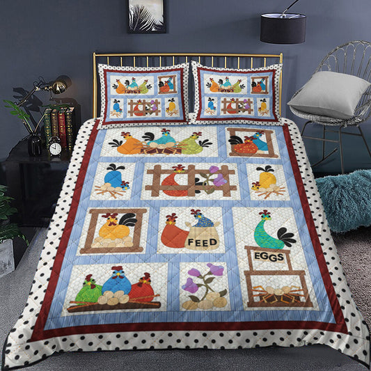 Chicken Hen Party Quilt Bedding Set ND300902