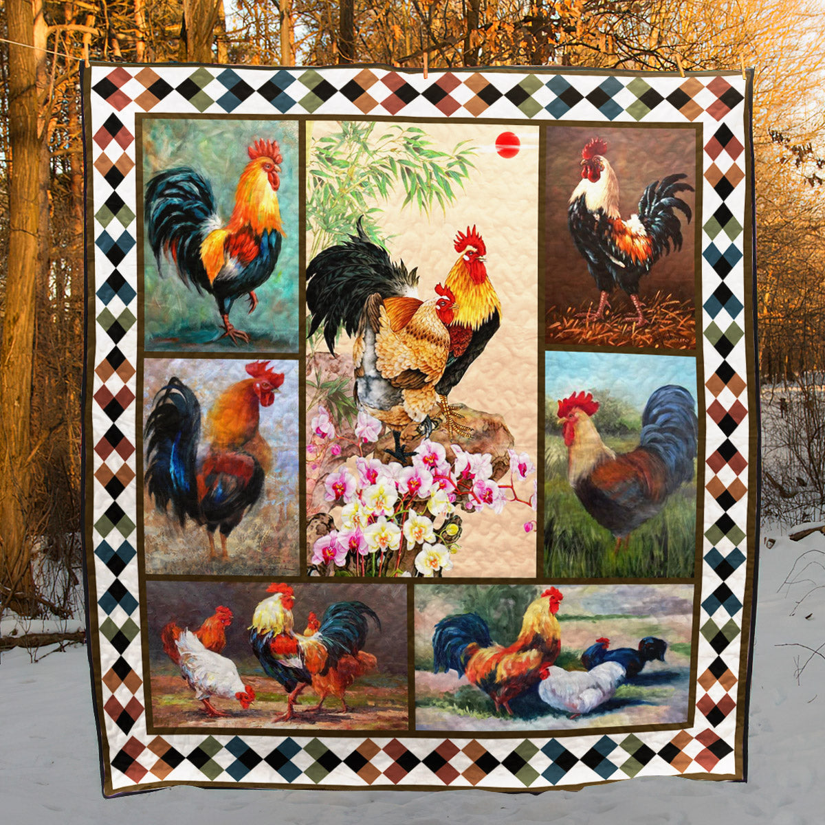 Chicken I Love Chicken CLA31100105Q Quilt Blanket