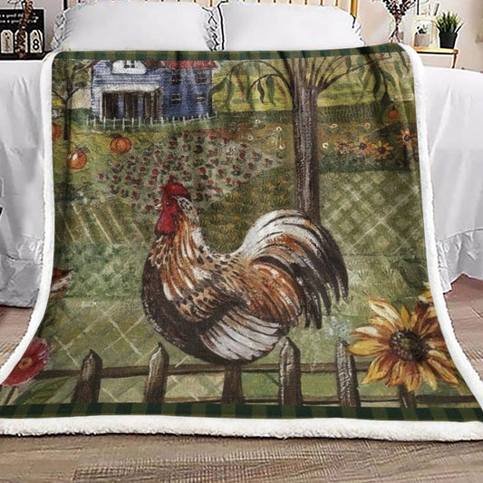 Chicken BL081038F Sherpa Fleece Blanket