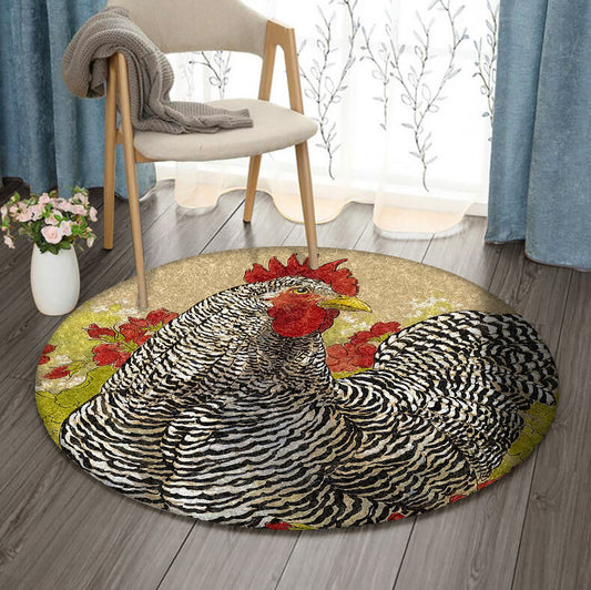 Chicken BT160924RR Round Area Rug