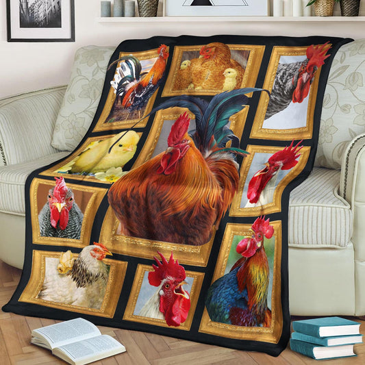 Chicken CL240821MD Sherpa Fleece Blanket