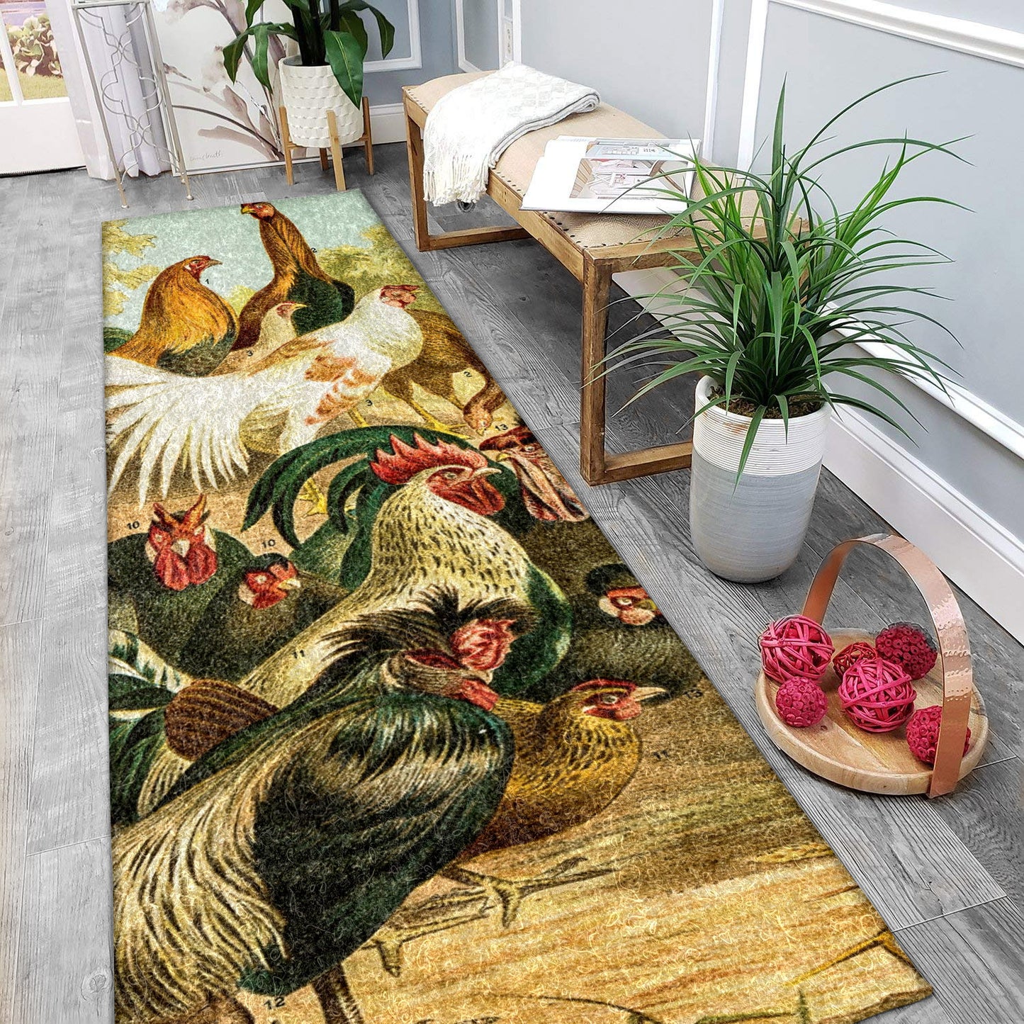 Chicken CLA1609048RU Runner Rug