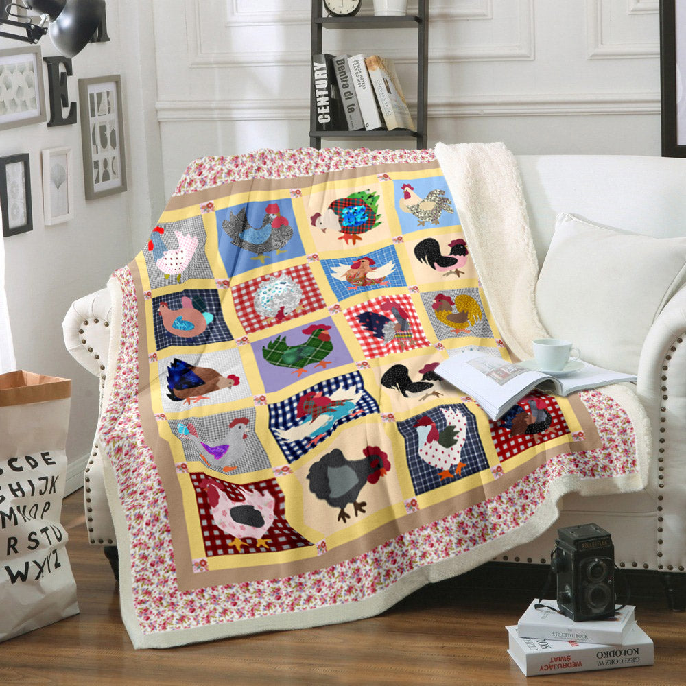 Chicken HM230824TT Sherpa Fleece Blanket