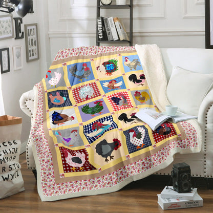Chicken HM230824TT Sherpa Fleece Blanket