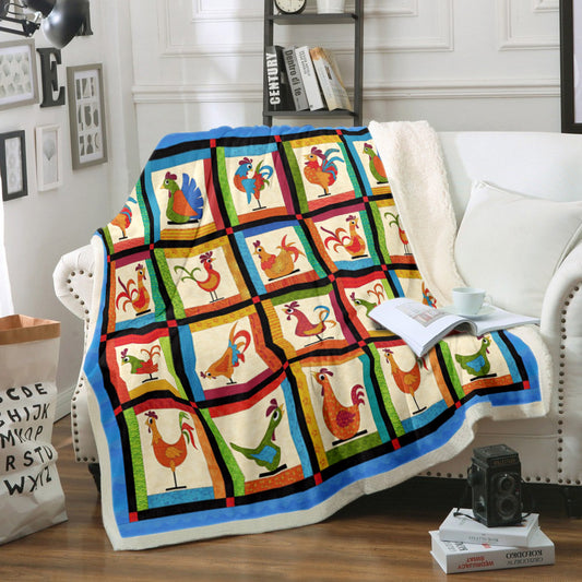 Chicken HM230826TT Sherpa Fleece Blanket