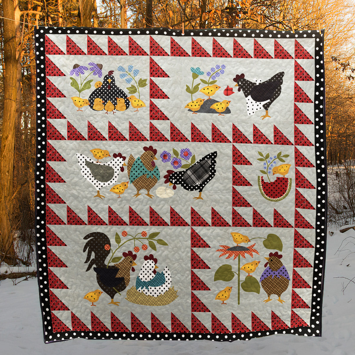 Chickens Quilt Blanket TM011112