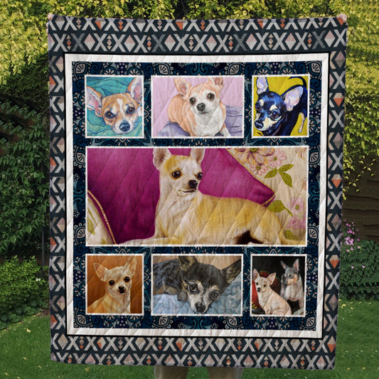Chihuahua CL09100090MDQ Quilt Blanket