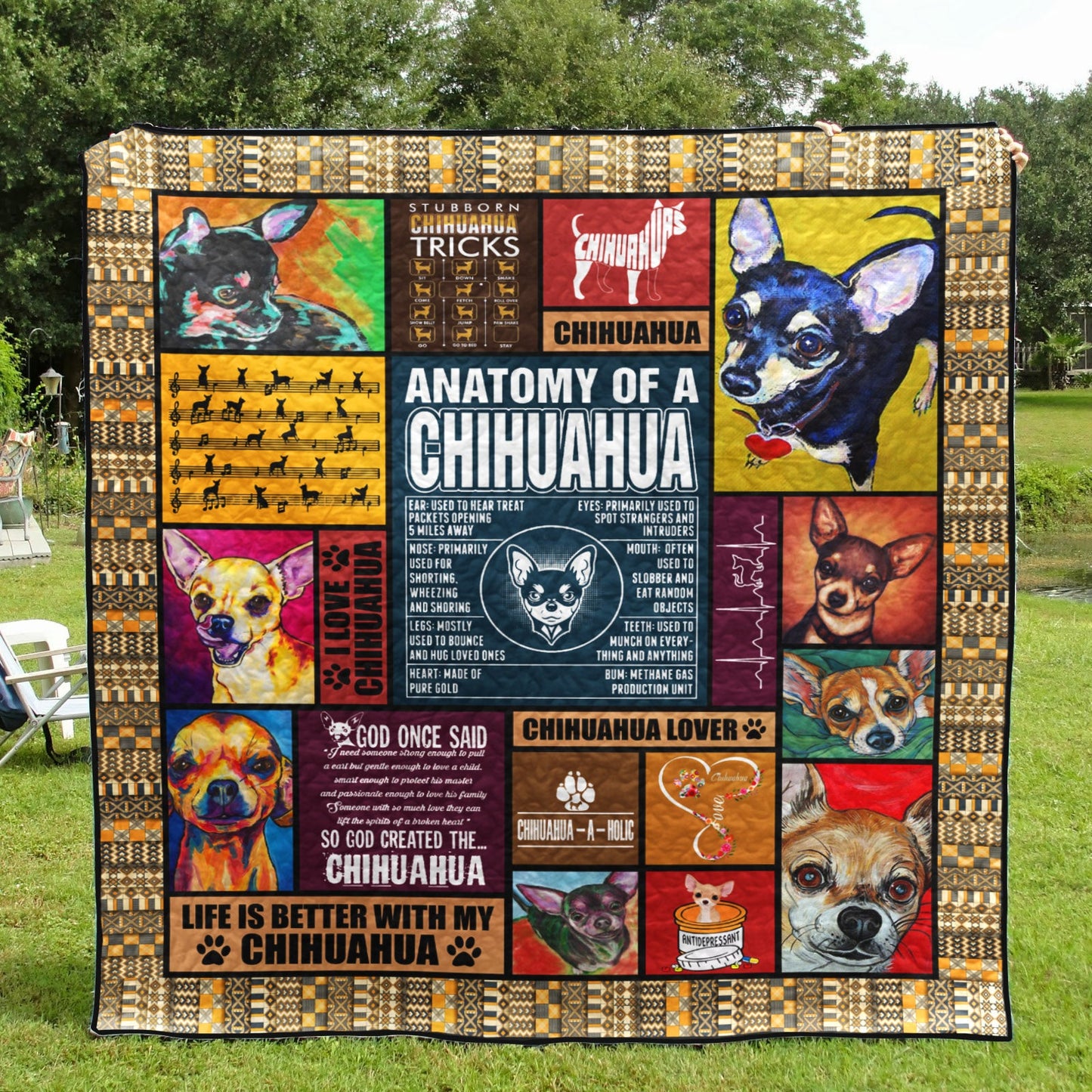 Chihuahua CLT1810055H Quilt Blanket