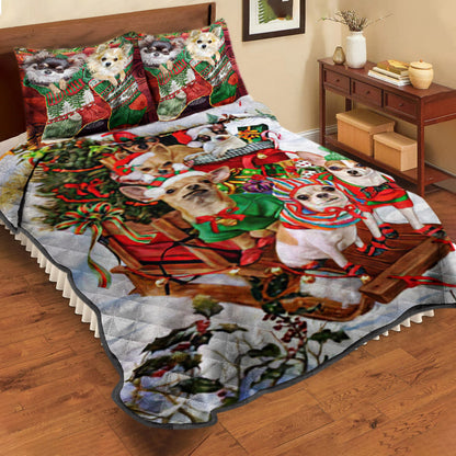 Chihuahua Christmas Quilt Bedding Set TL290903