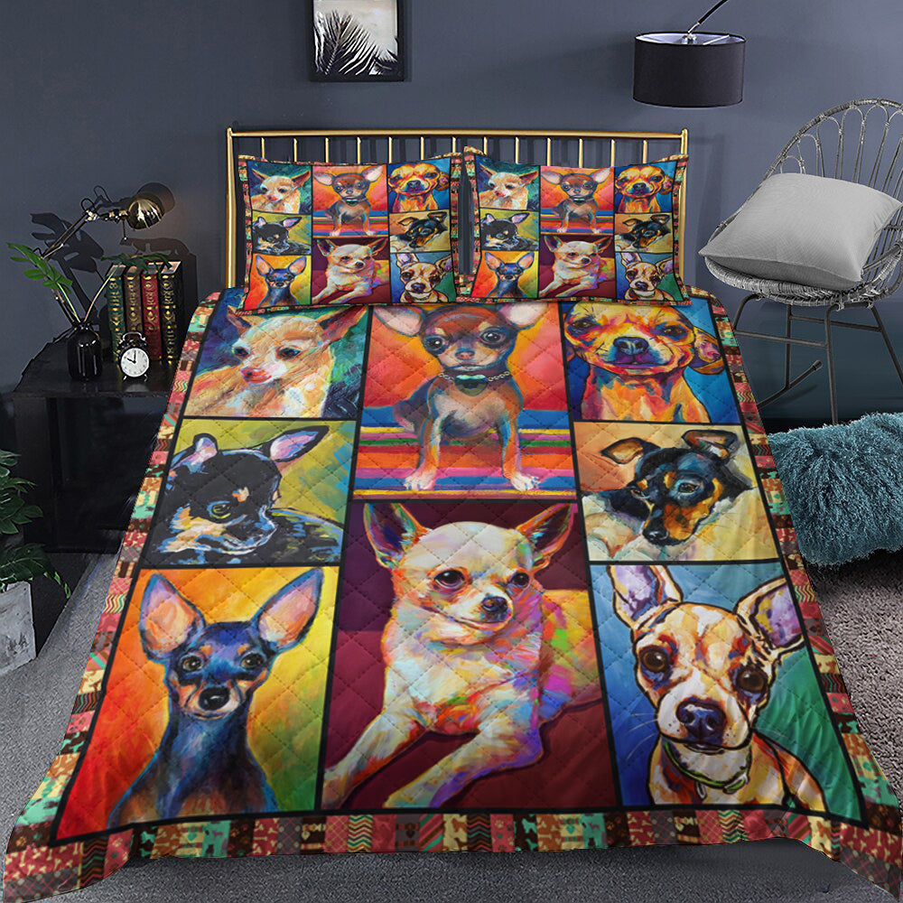 Chihuahua Quilt Bedding Set MT1809001