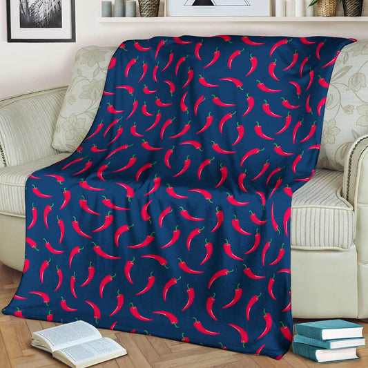 Chilli Pepper Pattern CLA15100616F Sherpa Fleece Blanket