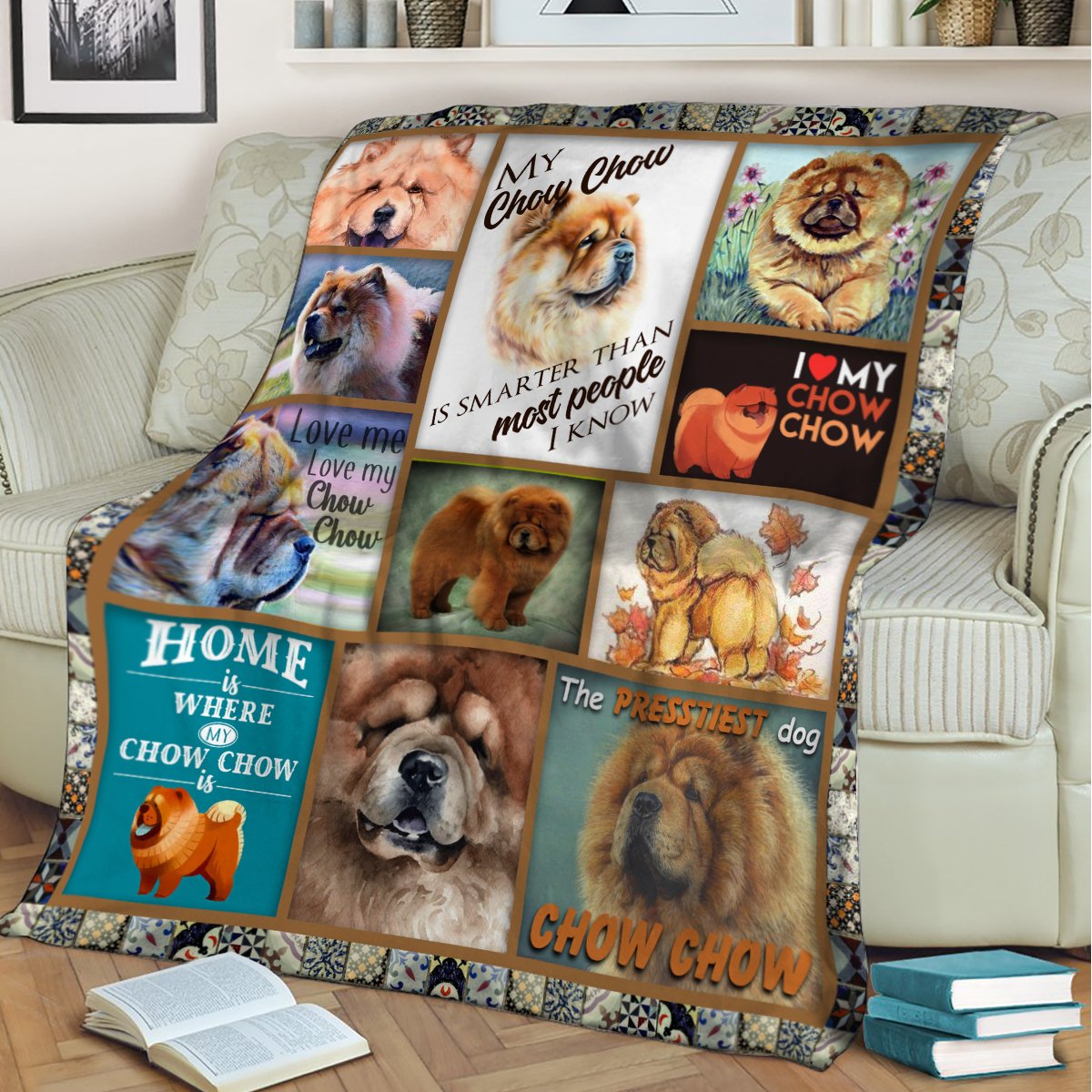 Chow Chow CL10100095MDF Sherpa Fleece Blanket
