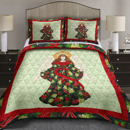 Christian Christmas Angel Quilt Bedding Set MT080601AQBS