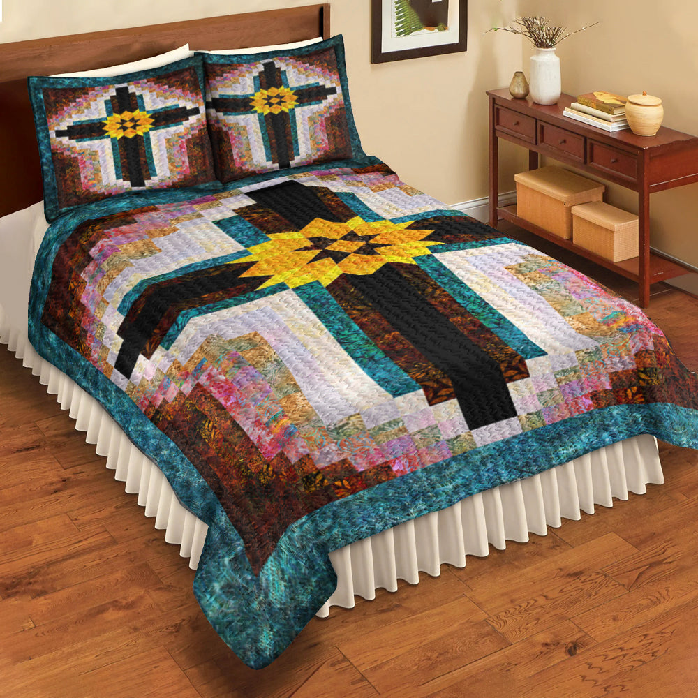Christian Cross Quilt Bed Sheet TL030602QS