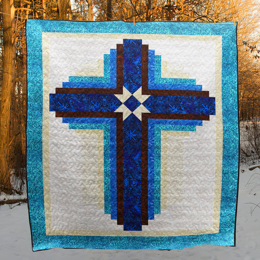 Christian Cross Quilt Blanket HN060604M