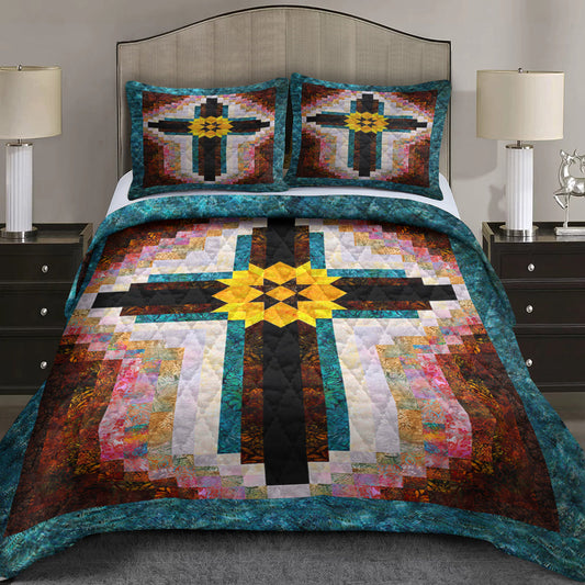 Christian Cross Quilt Bedding Set TL030602QS