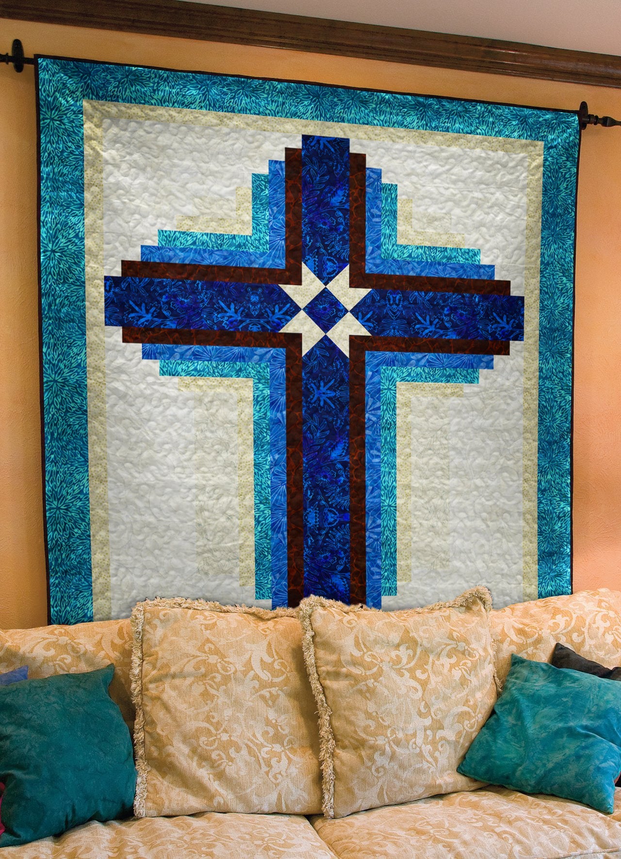 Christian Cross Quilt Blanket HN060604M