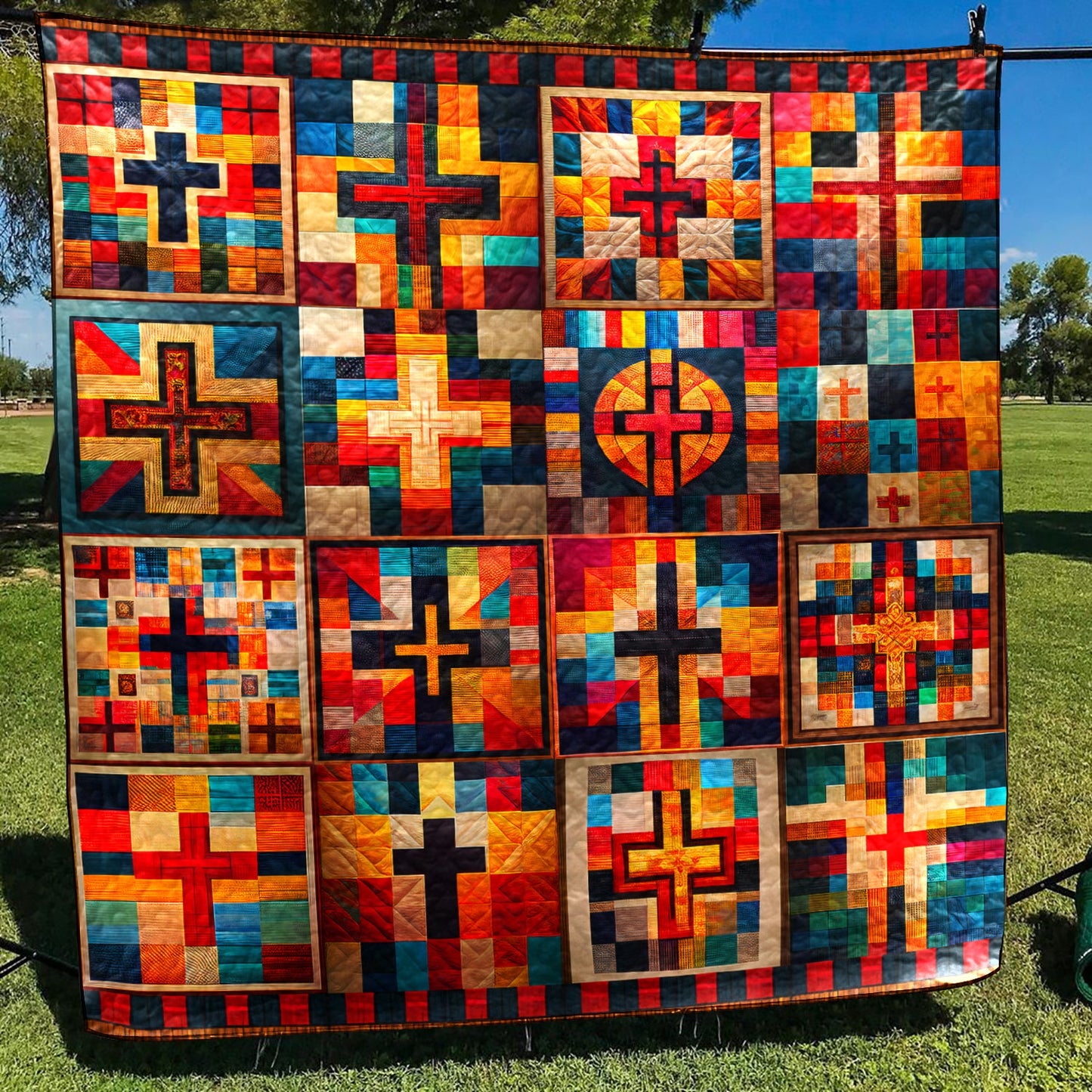 Christian Cross Art Quilt TD300801Y