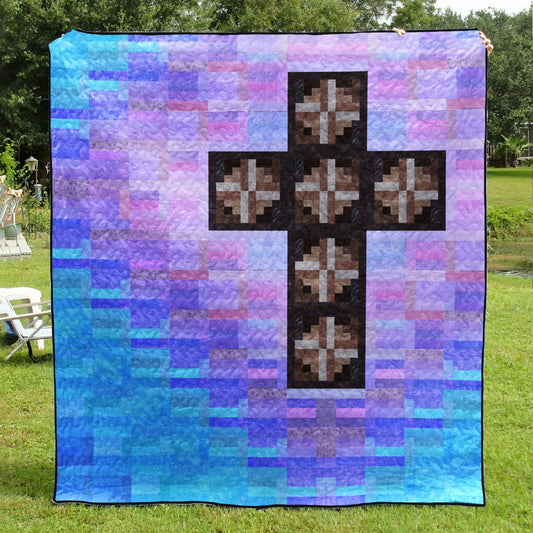 Christian Cross  Risen Quilt Blanket MT060603A