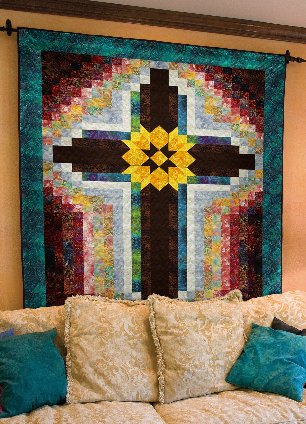 Christian Cross Quilt Blanket HN030604M