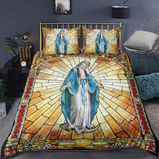 Christian Virgin Mary Quilt Bedding Set TL010602QS