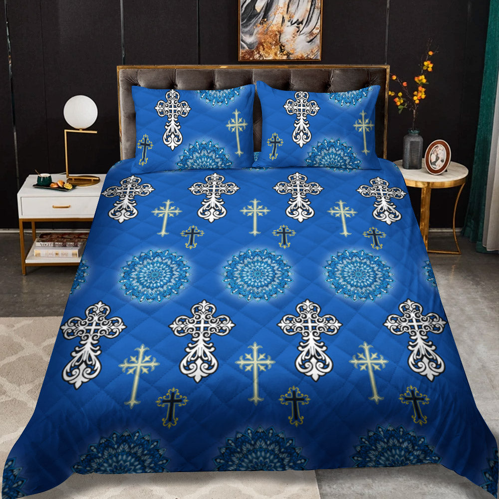 Christian Cross CLM2410067B Quilt Bedding Set