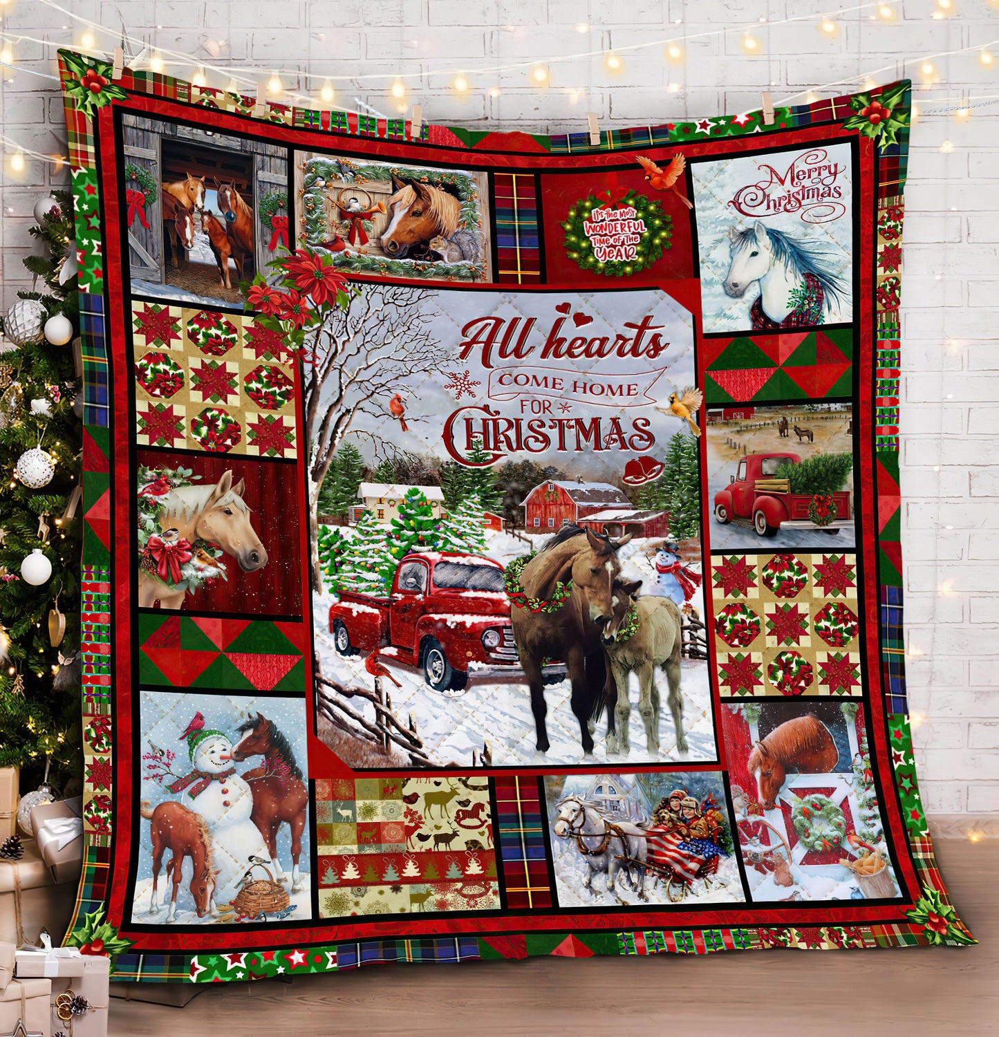 Christmas Horse ND251002 Quilt Blanket