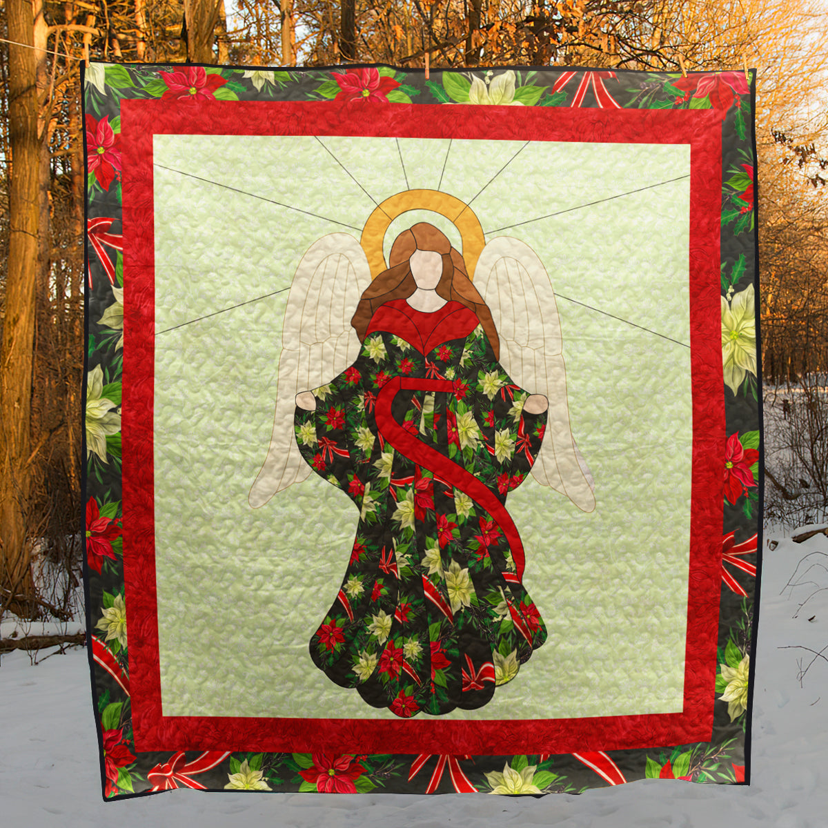 Christian Christmas Angel Quilt Blanket MT080601A