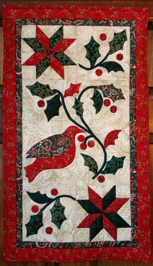 Christmas Bird CLA1110075Q Quilt Blanket