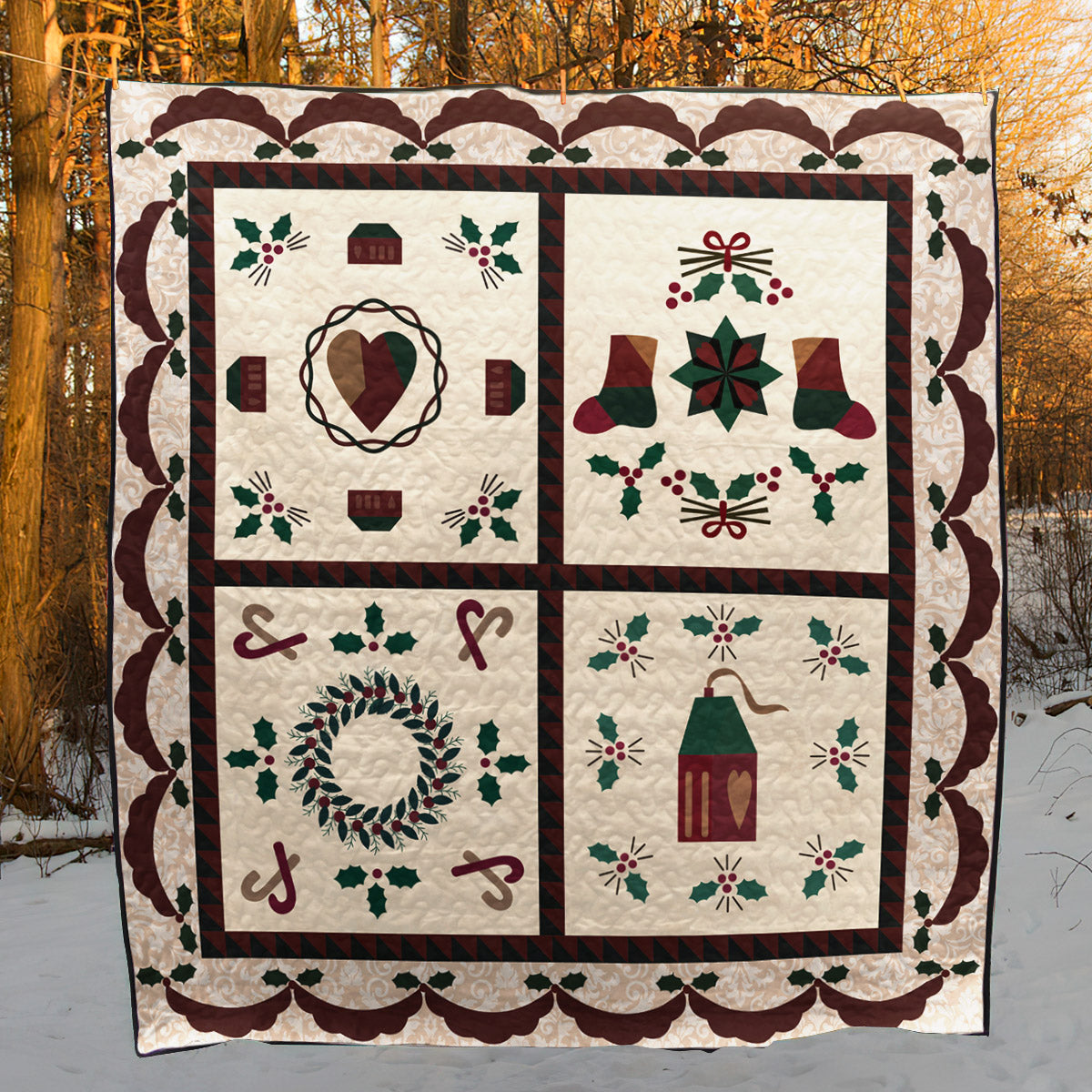 Christmas CLA2210121Q Quilt Blanket