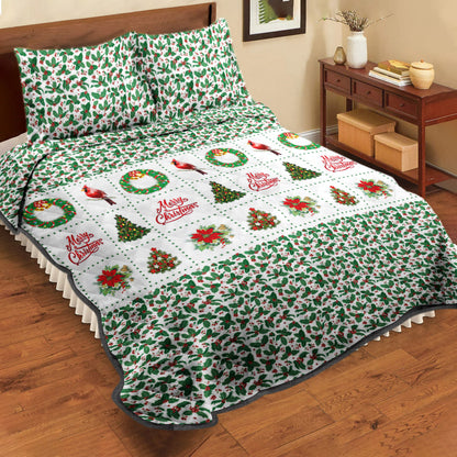 Christmas CLM0411087B Quilt Bedding Set