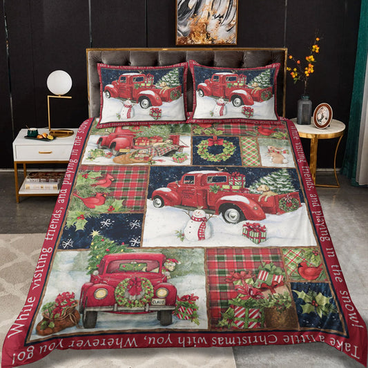 Christmas Car Snowman Cardinal Rabbit BT12100026B B Bedding Sets