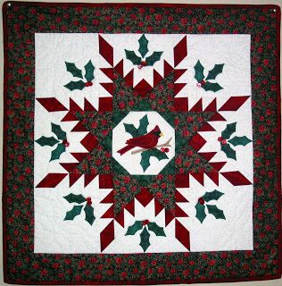 Christmas Cardinal Bird CLA1110079Q Quilt Blanket