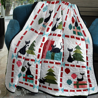 Christmas Cat HN151007D Quilt Blanket