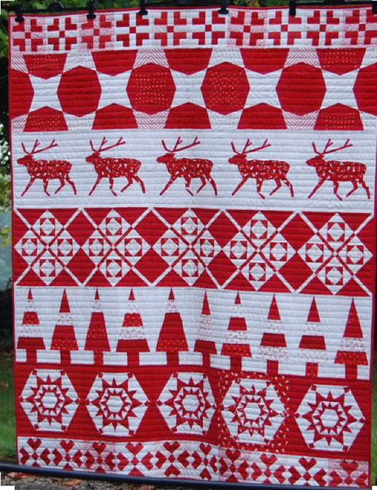 Christmas Deer CLA1810124Q Quilt Blanket