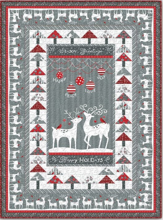 Christmas Deer CLA2110119Q Quilt Blanket