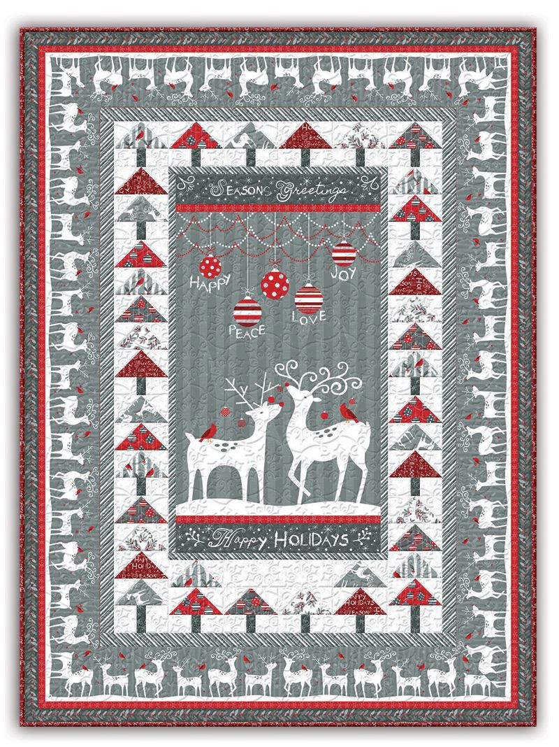 Christmas Deer CLA2110120Q Quilt Blanket