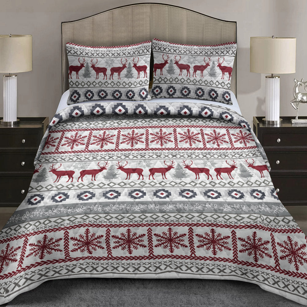 Christmas Deer CLP2709039T Quilt Bedding Set