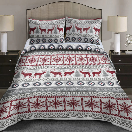 Christmas Deer CLP2709039T Quilt Bedding Set