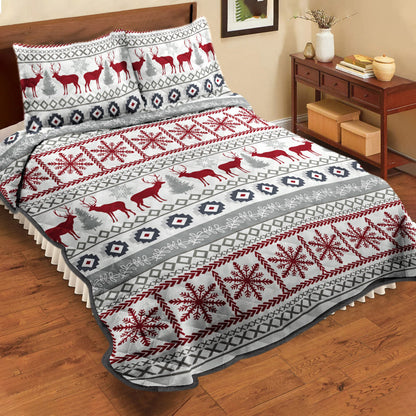 Christmas Deer CLP2709039T Quilt Bedding Set