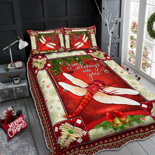 Christmas Dragonfly Quilt Bedding Set CLH1609005