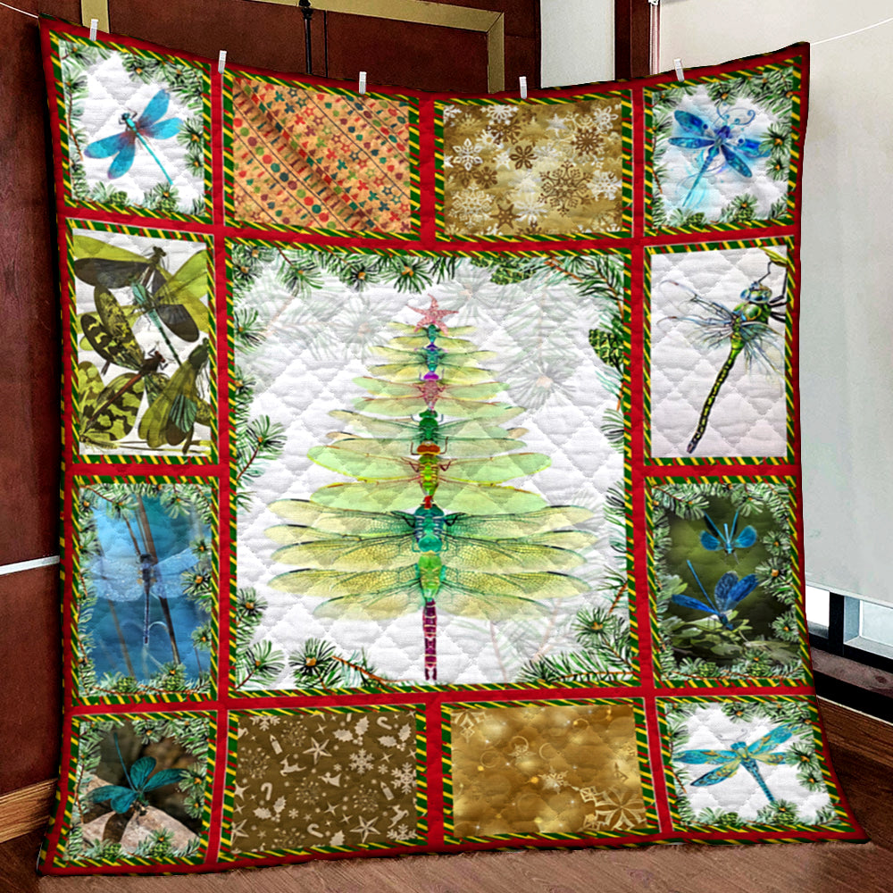 Christmas Dragonfly Quilt Blanket MN031102