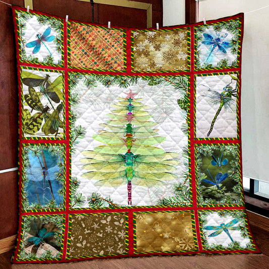 Christmas Dragonfly Quilt Blanket MN031102